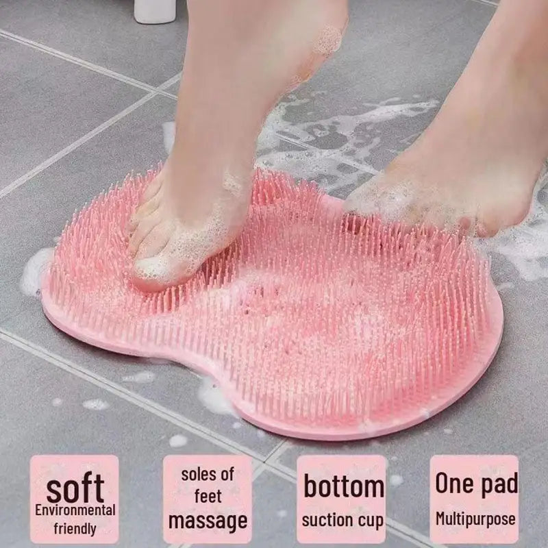 Silicone Foot Scrubber Brush with Non-Slip Base - Deep Cleansing Foot Pad