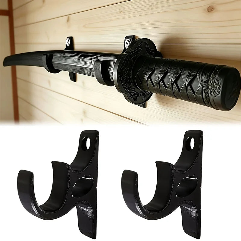 3D Printed Wall Mount Sword Holder Set - Multi-Purpose Wall Hanging Rack Decor Storage Hook