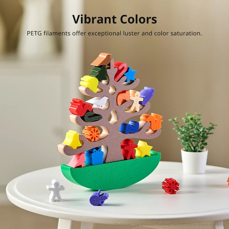 Colorful PETG 3D Printer Filament 1kg - Transparent & Bright Colors for FDM Printing