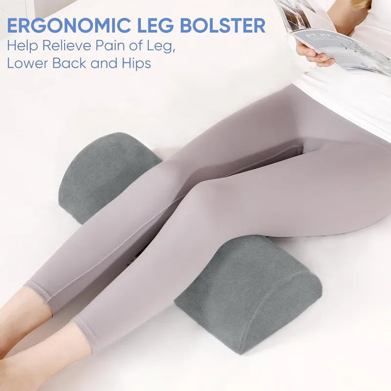 Half Moon Bolster Pillow for Legs and Neck Support - Memory Foam Salon & Grafting