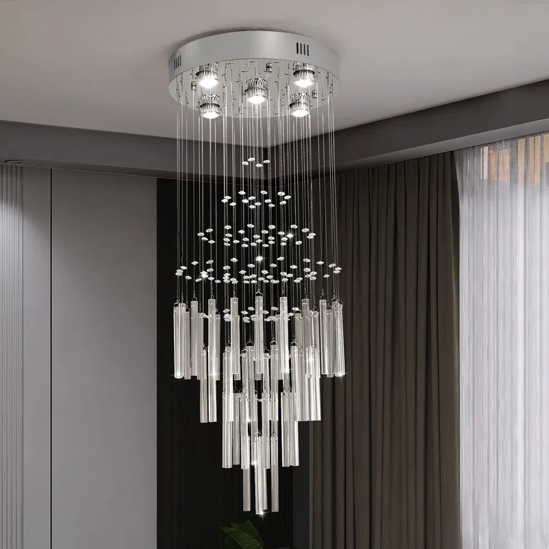 Crystal Ceiling Chandelier for Living Room Bedroom Pendant Light Fixture Modern Home Decor