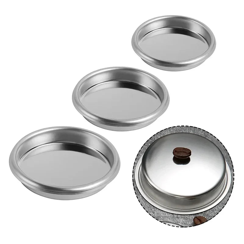 Coffee Blind Filter Basket 51/58mm Stainless Steel Non-Pressurized for Semi-Automatic Espresso Machines