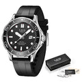 Luxury Men's Dive Watch Waterproof Sport Quartz Watch with Date and Luminous Dial