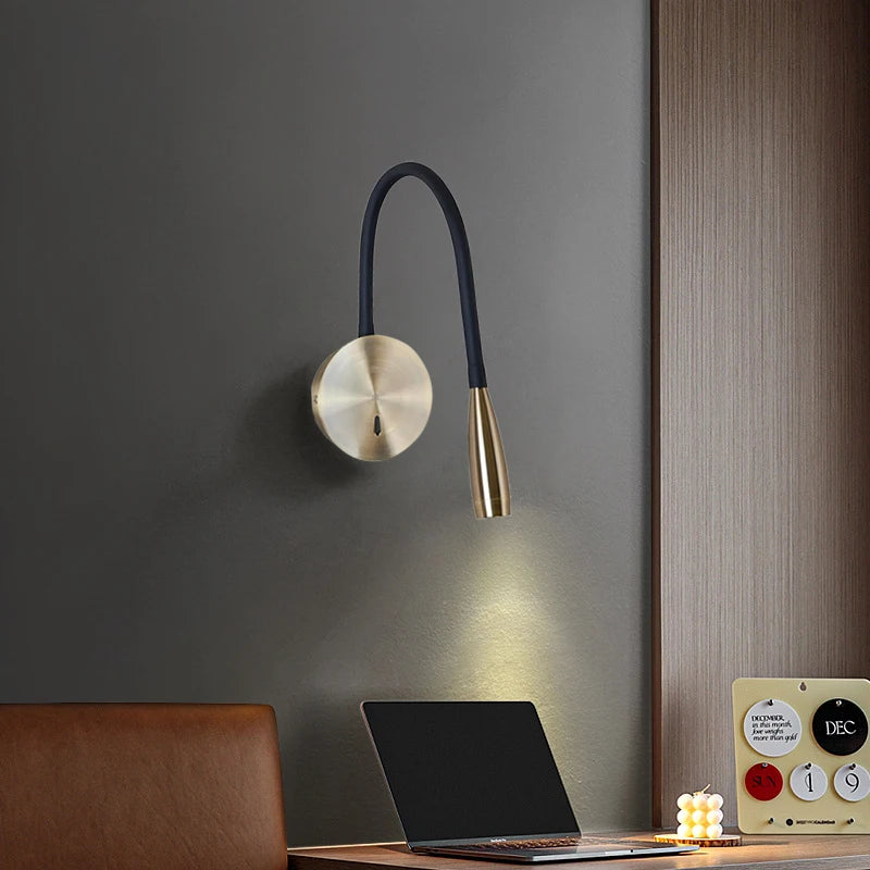 Big 583mm LED Wall Lamp - Adjustable Nordic Bedside Reading Light