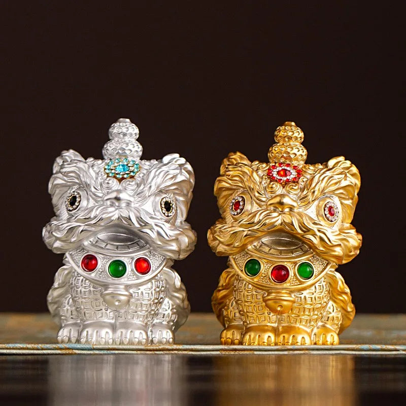 Creative Lion Dance Figurines for Home Decor and Gift - High-Design Desktop Art