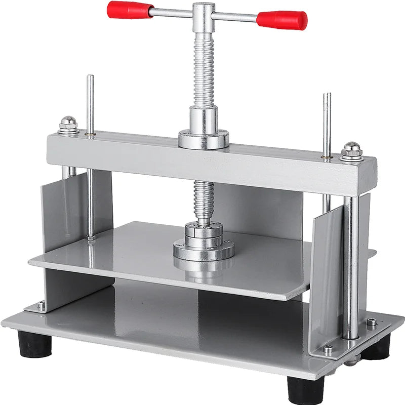Manual Paper Press Machine 12x8.6 in for A4 Paper, Steel Frame, Bookbinding & Papermaking