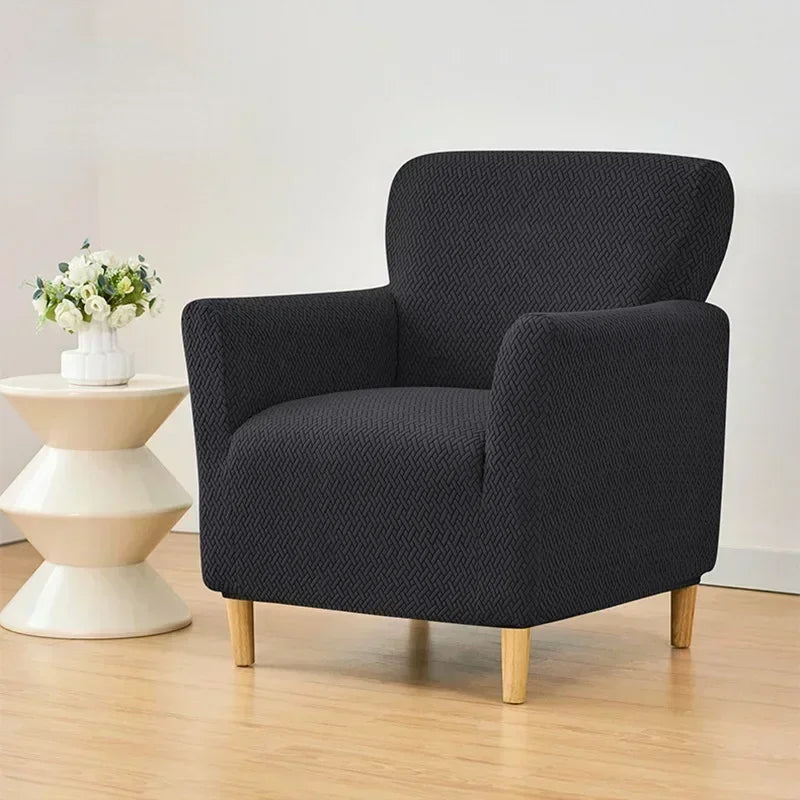 Stretch Jacquard Armchair Slipcover for Club & Sofa Chairs - Elastic Fabric