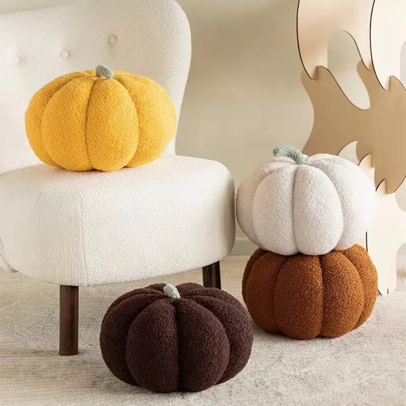 Kawaii Nordic Halloween Pumpkin Plush Toy - Soft Decorative Doll for Kids