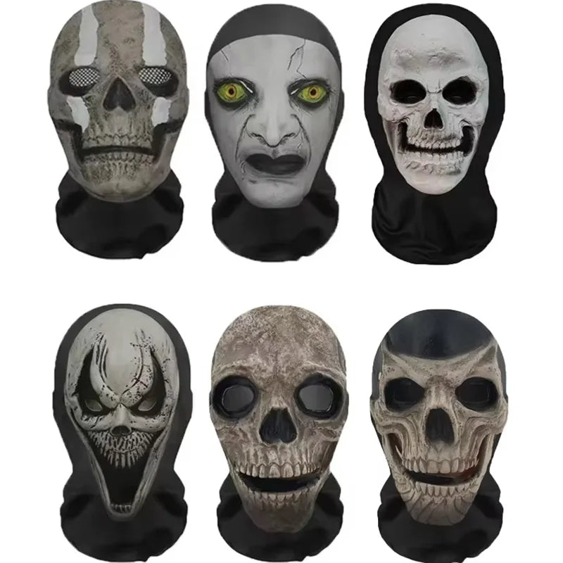 Halloween Ghost Face 3D Printed Mask Full Face Skull Role Play Cosplay Mask