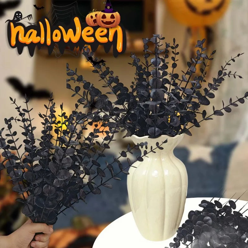 Artificial Eucalyptus Branches 50/10x Halloween Thanksgiving Floral Stems