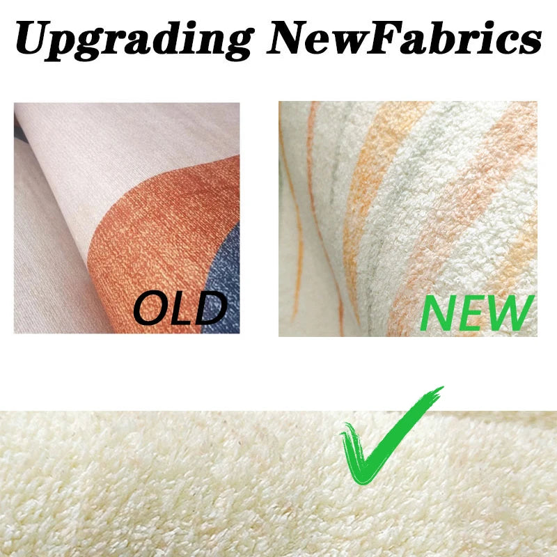 Large Modern Irregular Living Room Carpet - Decorative Rug for Bedroom & Winter Flooring