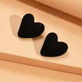 Candy Color Acrylic Heart Geometric Earrings - Simple Party Jewelry for Women