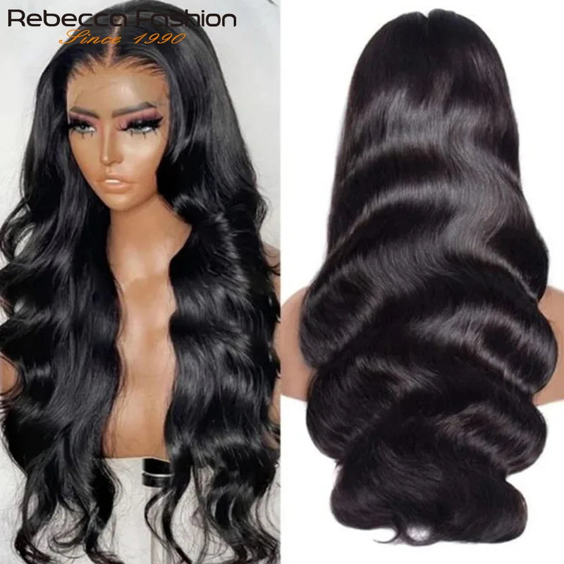 Human Hair Lace Front Wig Body Wave 13x5 HD Transparent Lace T Part 180D Density