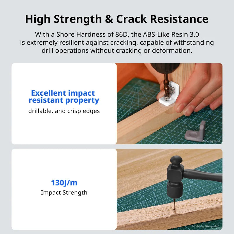 ABS-Like Resin for LCD 3D Printer High-Resilience & Accurate Prints