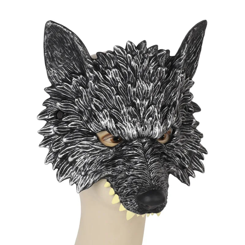 Halloween Wolf Costume Set with Mask Gloves Tail - Party Cosplay Accessories