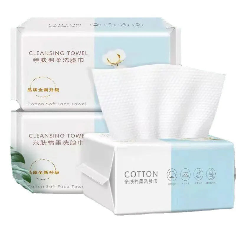 Disposable Cotton Face Towels - Thickened, Soft, Reusable Makeup Remover (30 Pack)