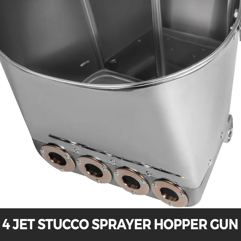 Concrete Cement Sprayer with 4 Nozzles - Mortar Plaster Wall Gun