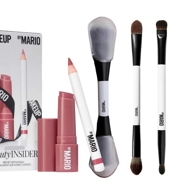 Lip & Cheek Makeup Set with Lipliner and Lip Serum Balm - All Colors Available