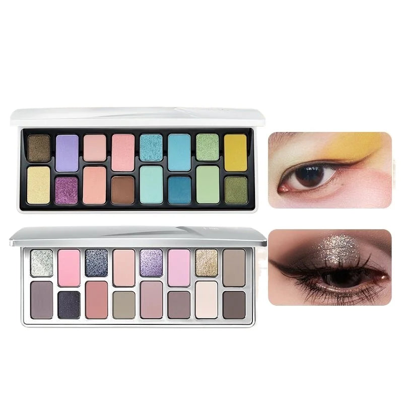Vegan Eyeshadow Palette 16 Neutral Colors Matte Glitter Cruelty-Free Makeup