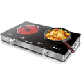 Portable Ceramic Electric Hob 2 Zones 3200W with Safety Lock & Touch Control