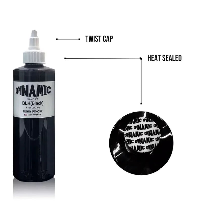 8oz 240ml Professional Black Tattoo Ink Triple Black Pigment for Skin & Body Art
