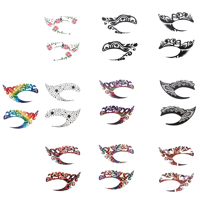 Halloween Temporary Face and Eye Tattoo Stickers for Party and Event