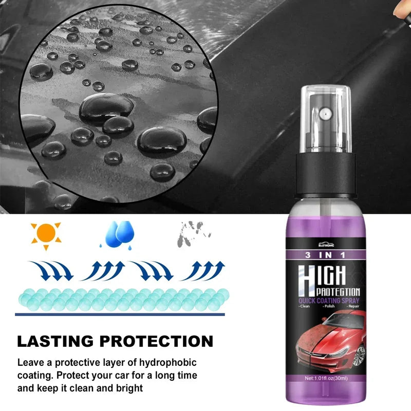 Car Ceramic Coating Liquid Wax Glass Paint Protection Hydrophobic Shine