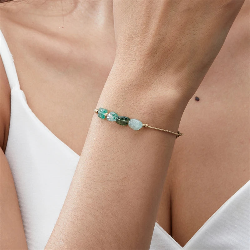 Constellation Sign Natural Stone Bracelet for Women and Kids - Handmade Jewelry Gift