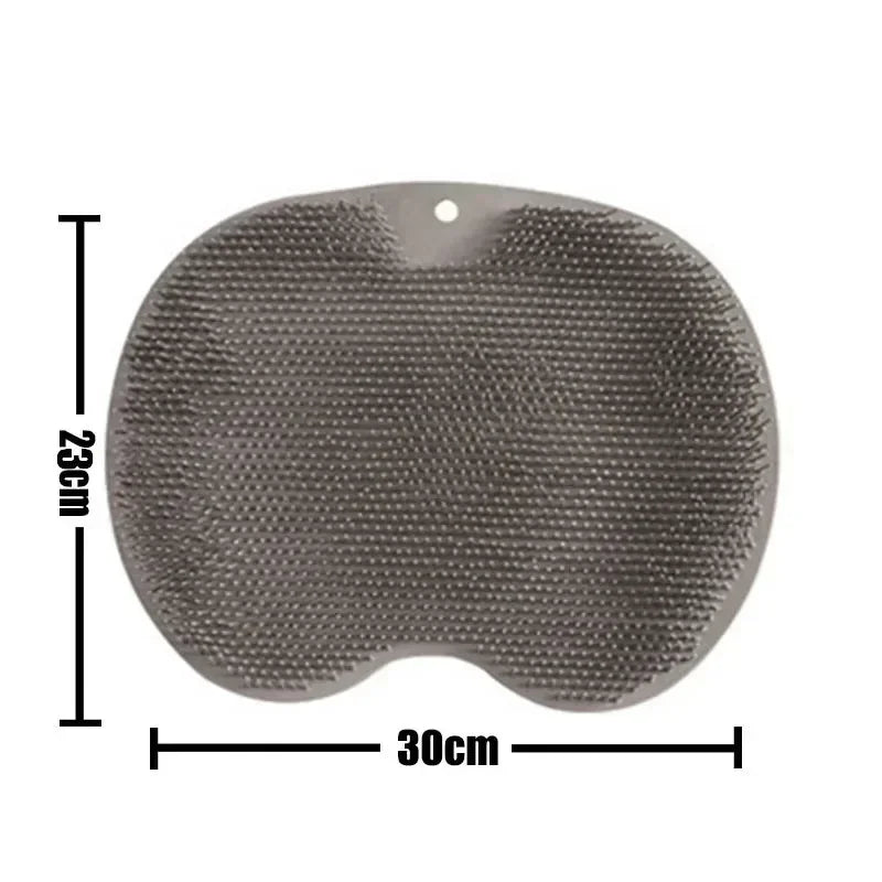 Silicone Foot Wash Mat and Body Brush for Shower - Reusable Wall-Mounted Massage Pad