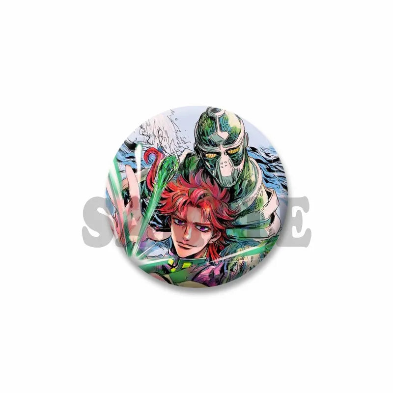 Lapel Pins Cartoon Characters Jotaro Kujo & Joseph Joestar Button Badges Jewelry Accessories