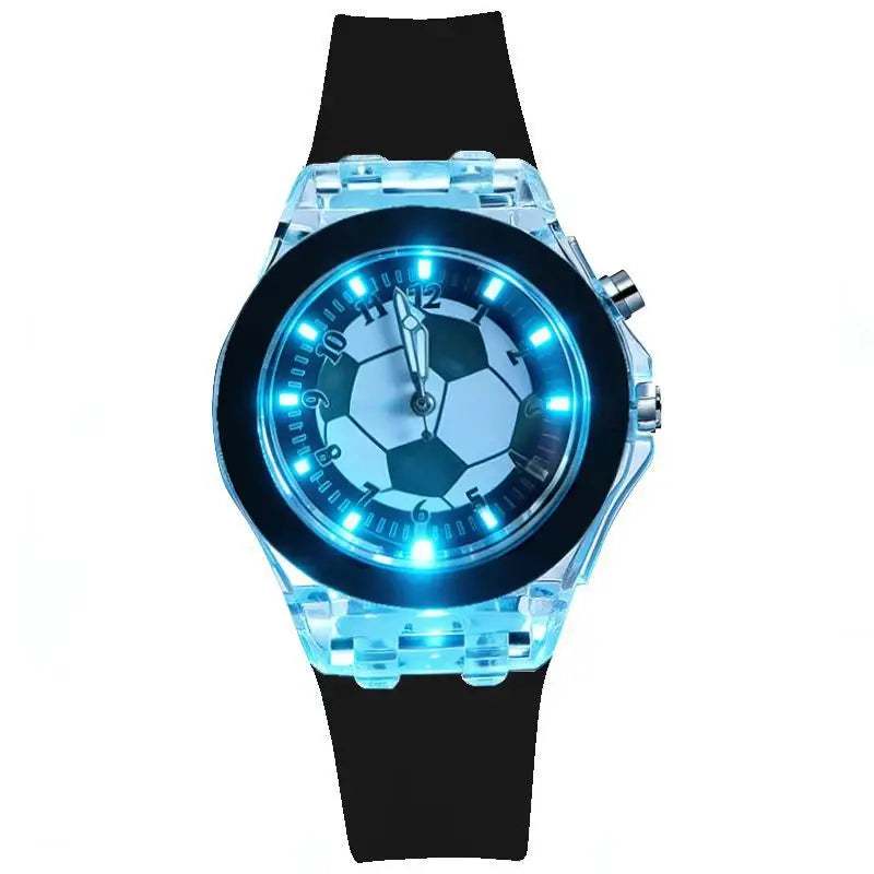 LED Sports Wrist Watch for Kids - Waterproof Soccer Watch with Silicone Band