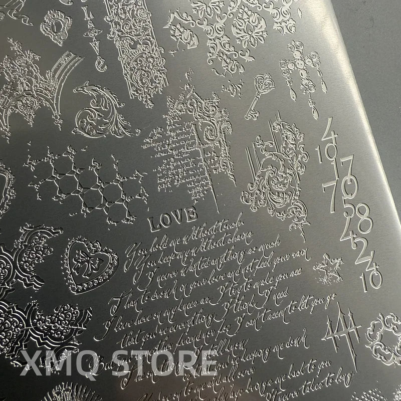 Nail Art Stamping Plates Set with Number & Letter Templates - Imageplate
