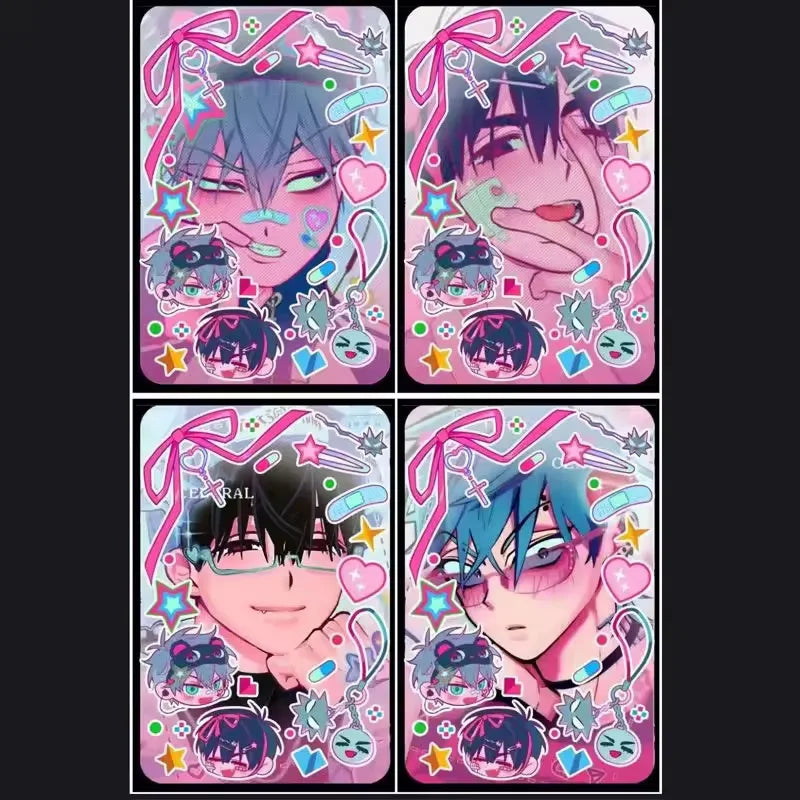 55pcs Anime Alien Card Photo Set Waterproof PVC Mini Postcards & Bookmarks