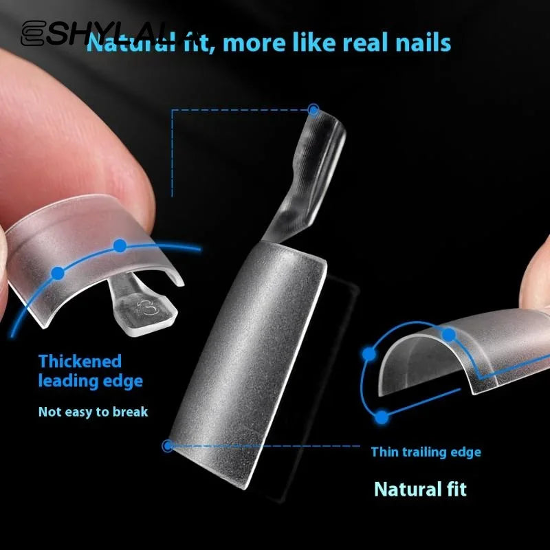 Frosted Half Cover Toe Nail Tips - 120 Pcs Manicure & Pedicure Set