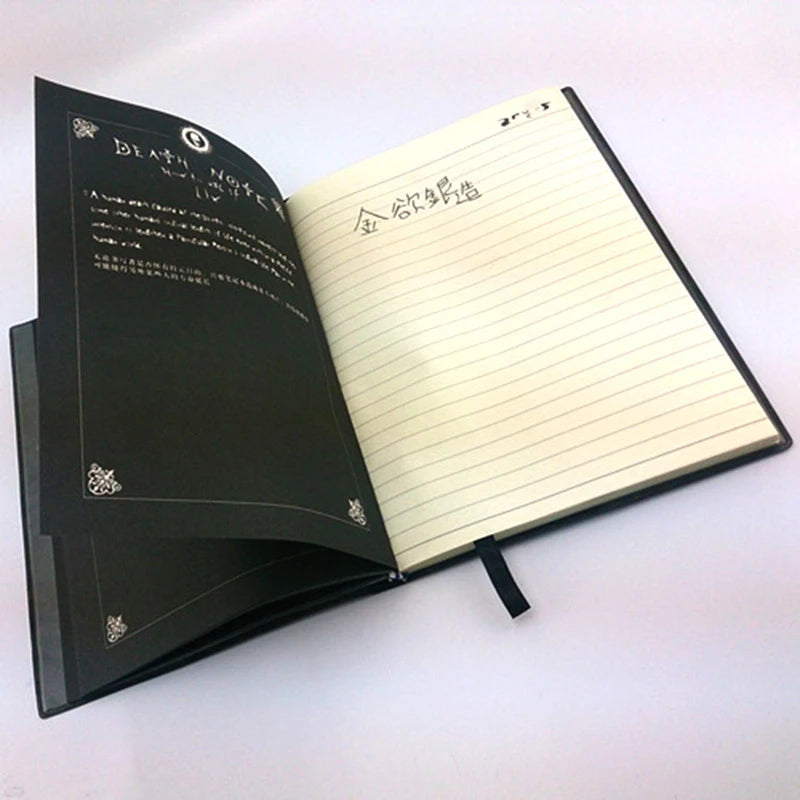 Anime Death Notebook Set Leather Journal and Necklace Feather Pen - Cosplay Props Gift