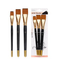 Oil Painting Brush Set 3pcs Large Flat Head Short Rod Nylon Watercolor Acrylic Art Supplies