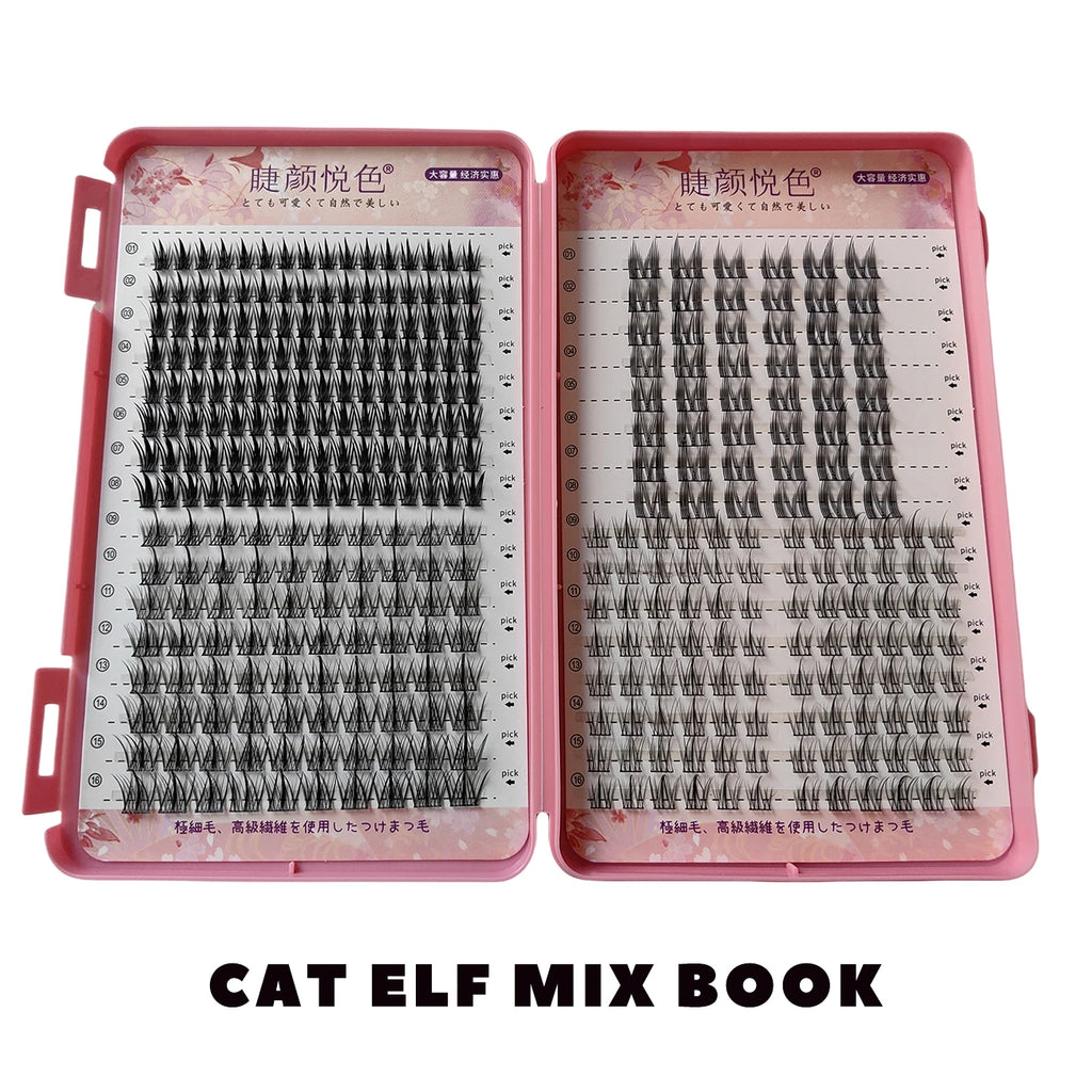 False Eyelashes Mix 32 Rows Natural DIY Extension Supplies Multi Style