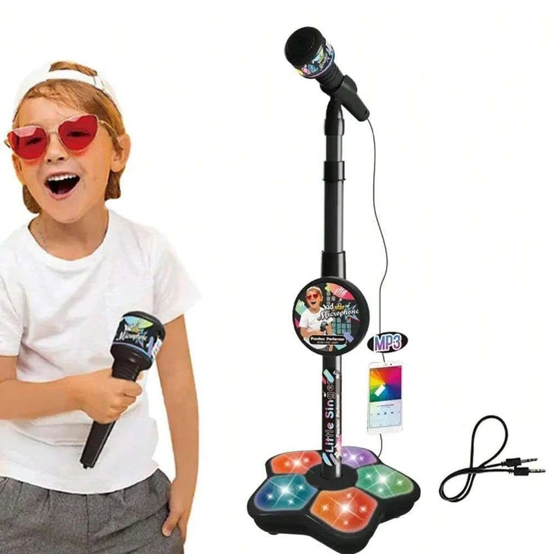 Kids Microphone Stand Toy for Children’s Karaoke & Pretend Play - Portable & Durable