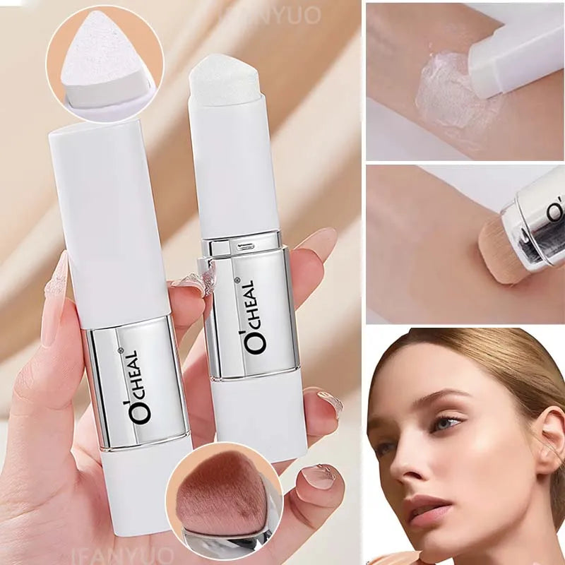 2-in-1 Temperature Changing Foundation Stick with Dual-Ended Applicator - Matte Face Makeup