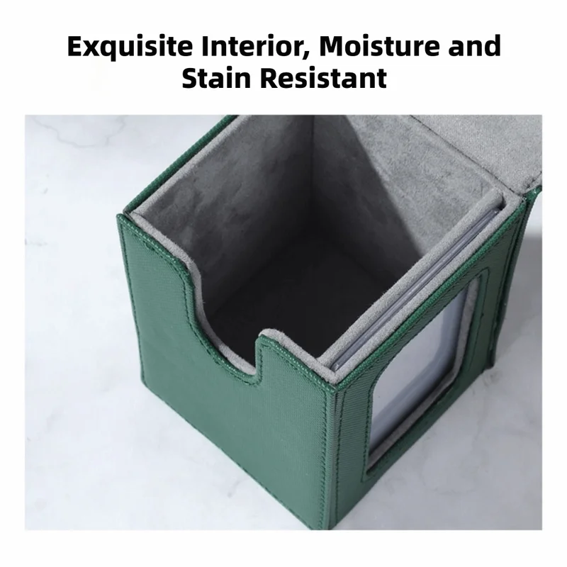 PU Card Storage Box with Magnetic Closure Moisture-Proof Collection Box