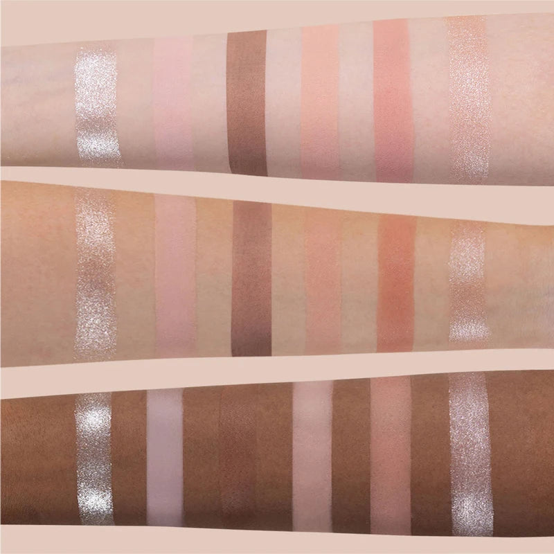 Colorful Eyeshadow Palette with Matte, Shimmer, Glitter Finishes - Waterproof & Highly Pigmented