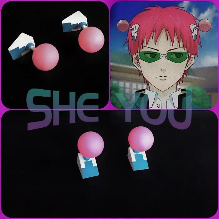 Anime Saiki Kusuo Cosplay Prop Wig Hairpins Sunglasses Costume Accessories