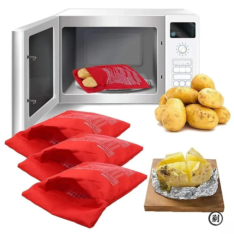 Reusable Microwave Potato Bag Cooker - Quick Baked Potatoes in 4 Minutes