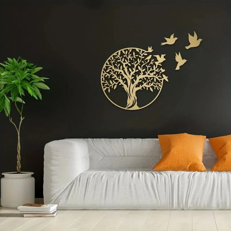 Metal Wall Art Tree of Life Outdoor Decor - Elegant Anniversary Gift & Home Accent