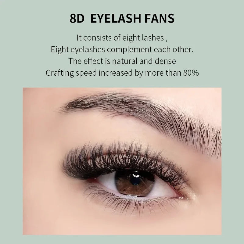 Premade Volume Eyelash Extensions Fans Clover W Style Soft Mink Natural Look