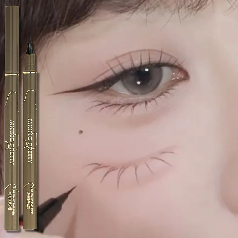 Waterproof Liquid Eyeliner Pen - Ultra-Fine Matte Long-Lasting Eye Makeup