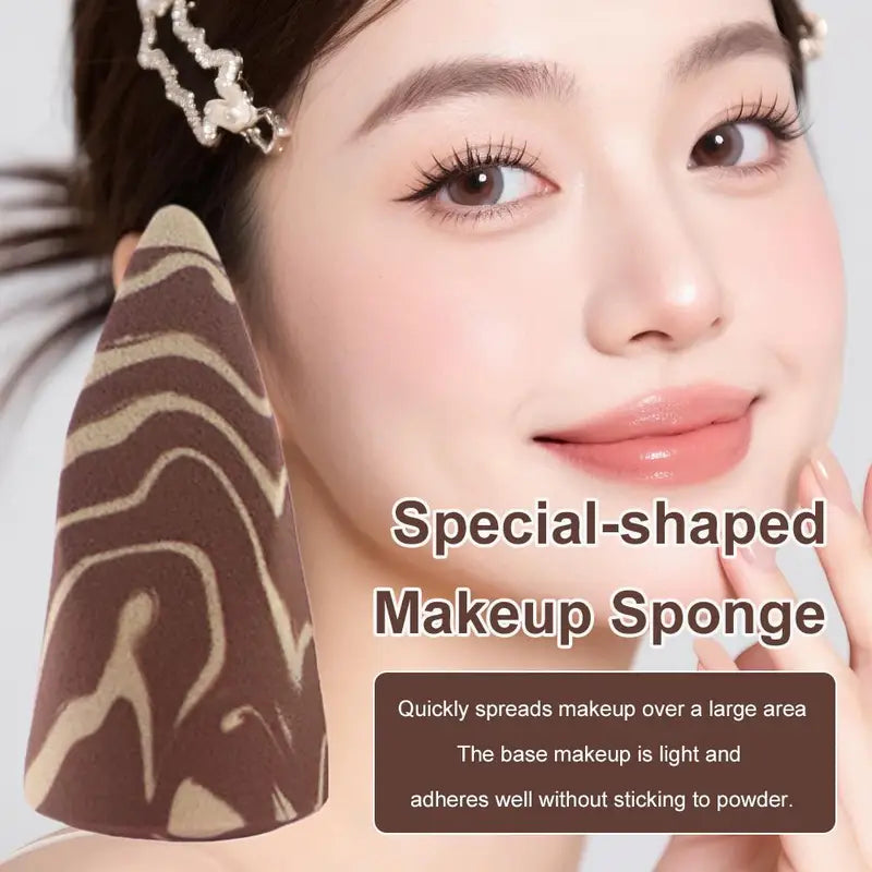 Non-Latex Makeup Sponge Set with Multi-Shaped Cosmetic Blenders for Foundation and Concealer