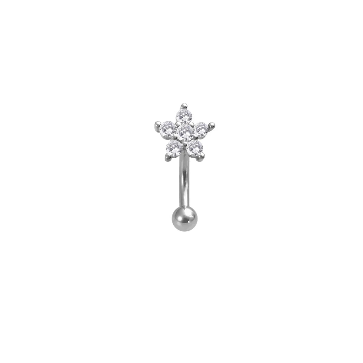 Eyebrow Ring for Women Men Stainless Steel Zircon Stylish Eyebrow Jewelry