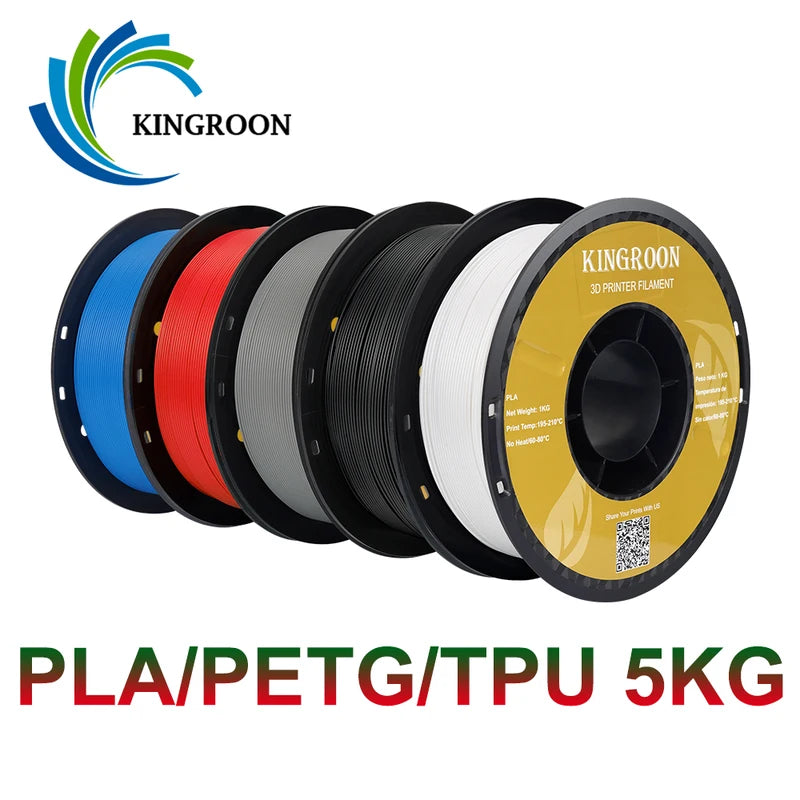Multicolor 5kg PLA TPU PETG 3D Printer Filament Spool for FDM Printing