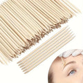 100pcs Wooden Wax Applicator Sticks for Hair Removal - Mini Size, Unscented